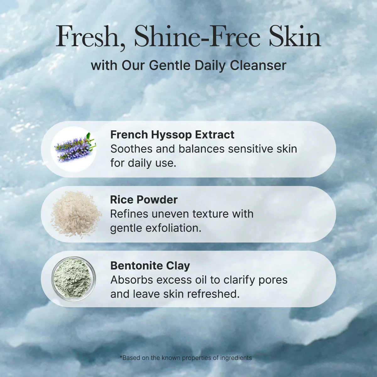 ARENCIA Fresh Blue Hyssop Rice Mochi Cleanser 120g - Image 5