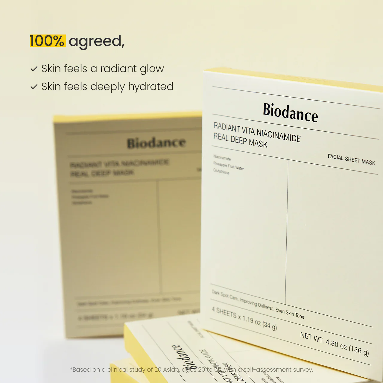 BIODANCE Radiant Vita Niacinamide Real Deep Mask (4ea) - Image 8