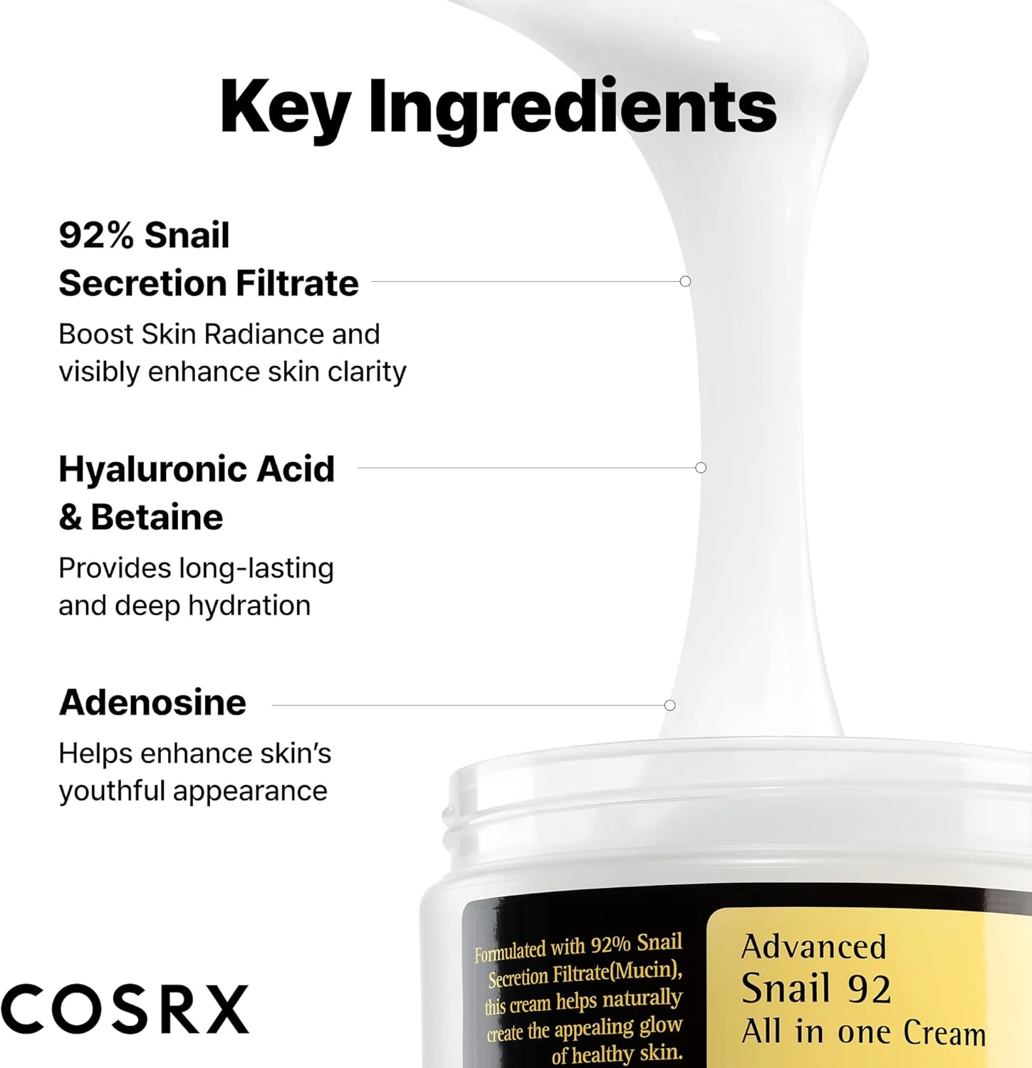 COSRX Advanced Snail 92 All In One Cream 100g - Image 4