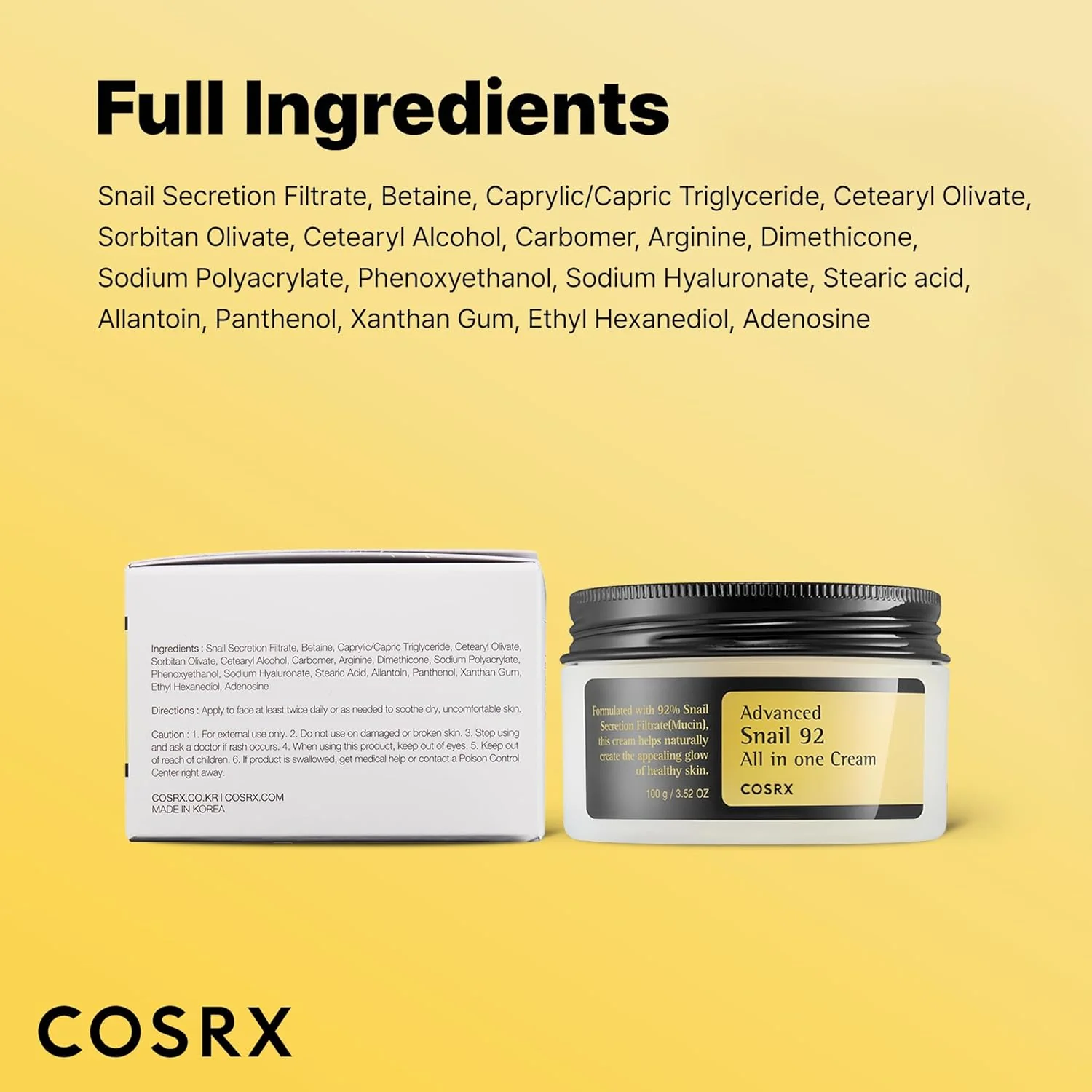 COSRX Advanced Snail 92 All In One Cream 100g - Image 8
