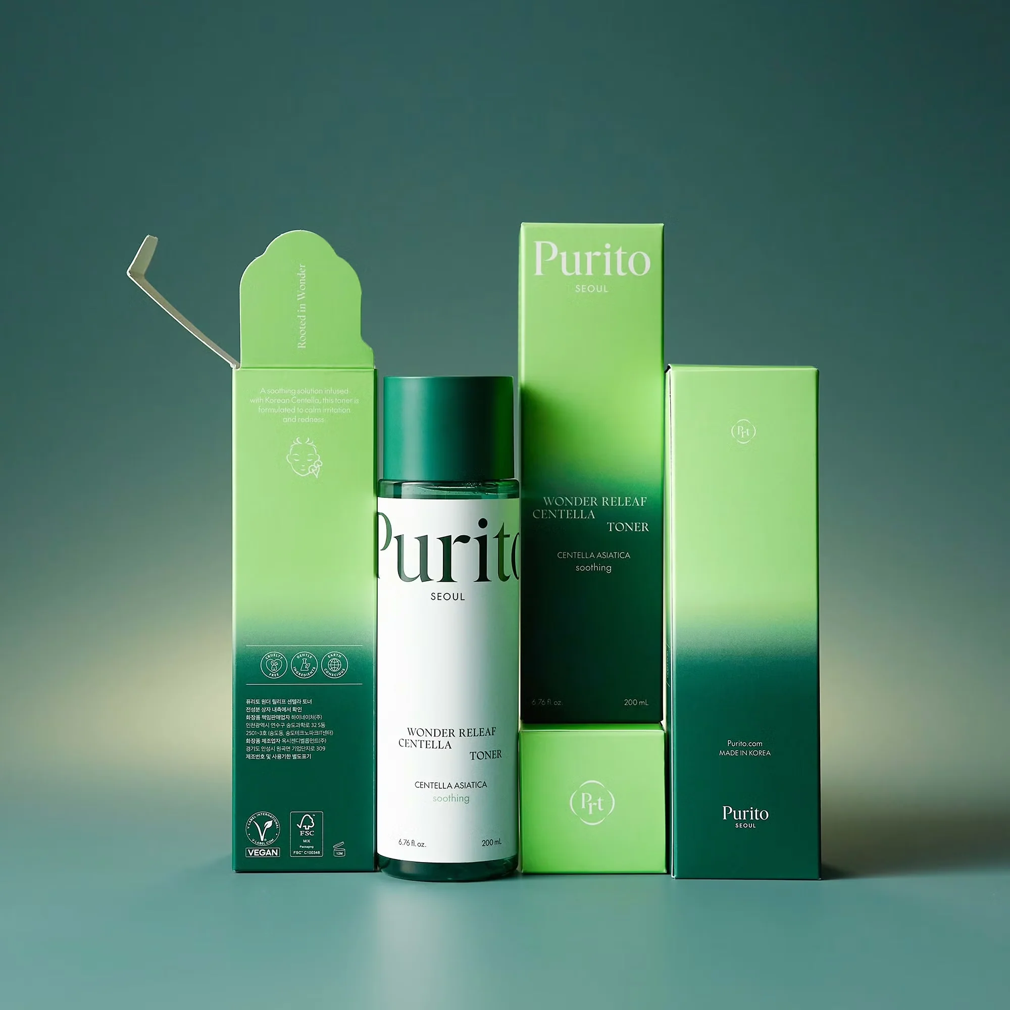 PURITO SEOUL Wonder Releaf Centella Toner 200ml - Image 4